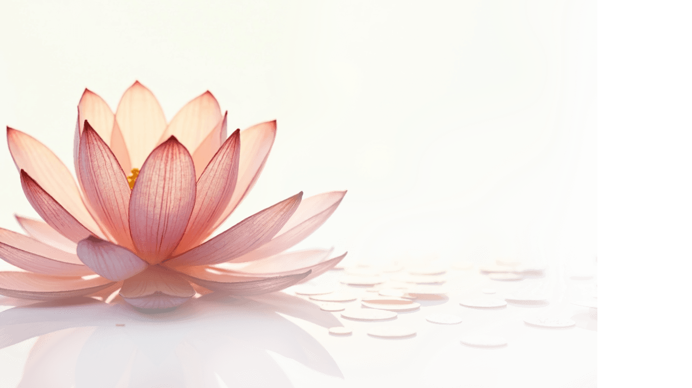 A soft pink lotus on still water